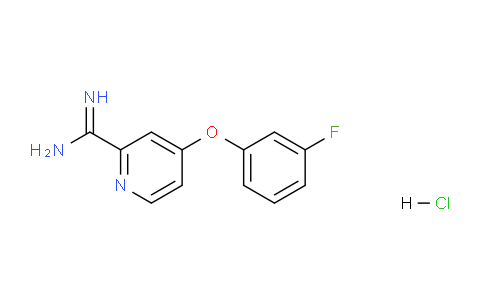 CAS No. 1179362-07-2, 4-(3-fluorophenoxy)picolinimidamide hydrochloride