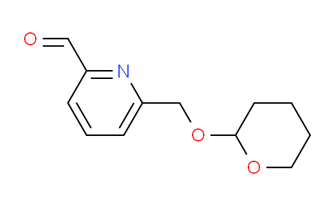 CAS No. 1198117-72-4, 6-(((tetrahydro-2H-pyran-2-yl)oxy)methyl)picolinaldehyde