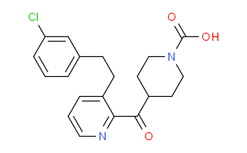 CAS No. 107256-32-6, 4-(3-(3-chlorophenethyl)picolinoyl)piperidine-1-carboxylic acid