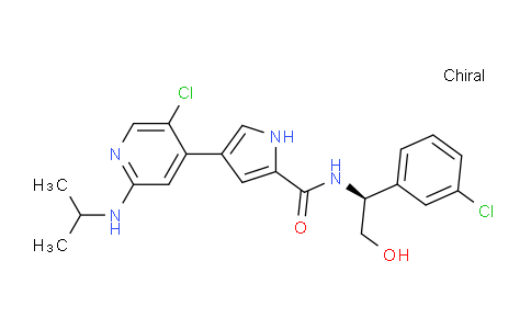 CAS No. 869886-67-9, (S)-4-(5-chloro-2-(isopropylamino)pyridin-4-yl)-N-(1-(3-chlorophenyl)-2-hydroxyethyl)-1H-pyrrole-2-carboxamide