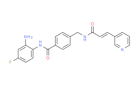 CAS No. 743438-44-0, N-(2-Amino-4-fluorophenyl)-4-((3-(pyridin-3-yl)acrylamido)methyl)benzamide