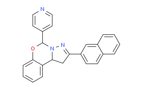 CAS No. 303060-51-7, 2-(Naphthalen-2-yl)-5-(pyridin-4-yl)-5,10b-dihydro-1H-benzo[e]pyrazolo[1,5-c][1,3]oxazine