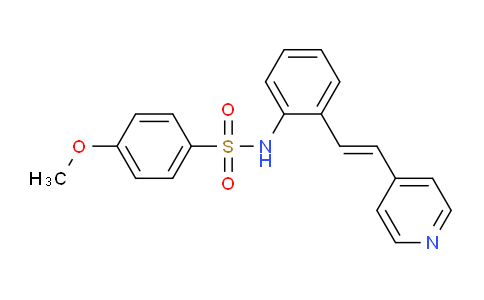 CAS No. 173528-92-2, (E)-4-Methoxy-N-(2-(2-(pyridin-4-yl)vinyl)phenyl)benzenesulfonamide