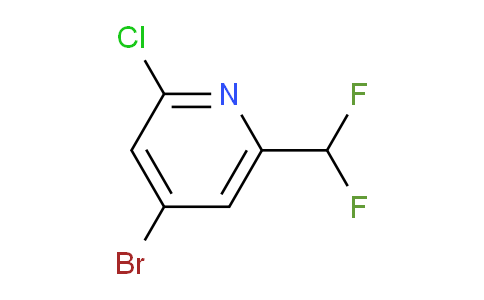 CAS No. 1806780-85-7, 4-Bromo-2-chloro-6-(difluoromethyl)pyridine