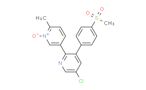 CAS No. 325855-74-1, 5-Chloro-6'-methyl-3-(4-(methylsulfonyl)phenyl)-[2,3'-bipyridine] 1'-oxide