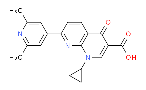 CAS No. 1956369-32-6, 1-Cyclopropyl-7-(2,6-dimethylpyridin-4-yl)-4-oxo-1,4-dihydro-1,8-naphthyridine-3-carboxylic acid