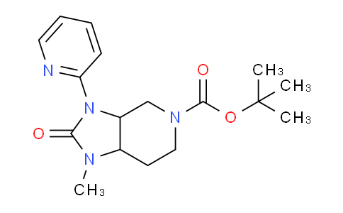 CAS No. 1956306-55-0, tert-Butyl 1-methyl-2-oxo-3-(pyridin-2-yl)hexahydro-1H-imidazo[4,5-c]pyridine-5(6H)-carboxylate