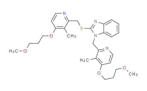 CAS No. 1114543-47-3, 1-((4-(3-Methoxypropoxy)-3-methylpyridin-2-yl)methyl)-2-(((4-(3-methoxypropoxy)-3-methylpyridin-2-yl)methyl)thio)-1H-benzo[d]imidazole