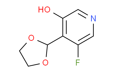 CAS No. 1624260-60-1, 4-(1,3-Dioxolan-2-yl)-5-fluoropyridin-3-ol