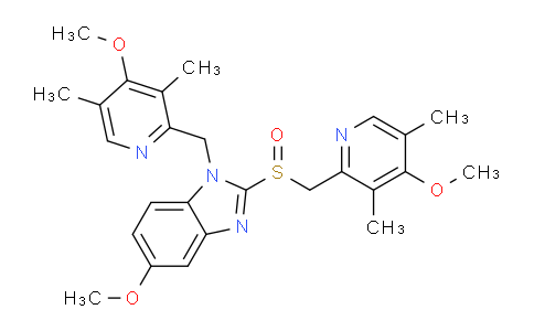 CAS No. 1346599-85-6, 5-Methoxy-1-((4-methoxy-3,5-dimethylpyridin-2-yl)methyl)-2-(((4-methoxy-3,5-dimethylpyridin-2-yl)methyl)sulfinyl)-1H-benzo[d]imidazole