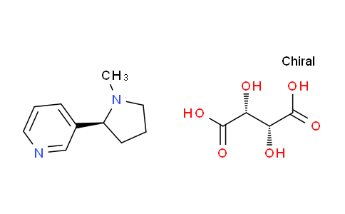 CAS No. 6550-19-2, (S)-3-(1-Methylpyrrolidin-2-yl)pyridine (2R,3R)-2,3-dihydroxysuccinate