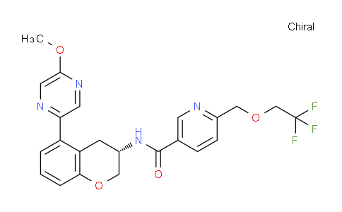 CAS No. 1369501-46-1, (S)-N-(5-(5-Methoxypyrazin-2-yl)chroman-3-yl)-6-((2,2,2-trifluoroethoxy)methyl)nicotinamide