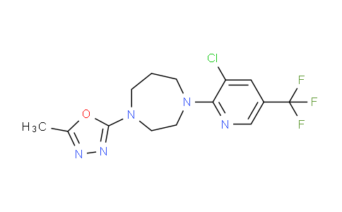 CAS No. 1452576-10-1, 2-(4-(3-Chloro-5-(trifluoromethyl)pyridin-2-yl)-1,4-diazepan-1-yl)-5-methyl-1,3,4-oxadiazole