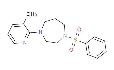 CAS No. 1253528-17-4, 1-(3-Methylpyridin-2-yl)-4-(phenylsulfonyl)-1,4-diazepane