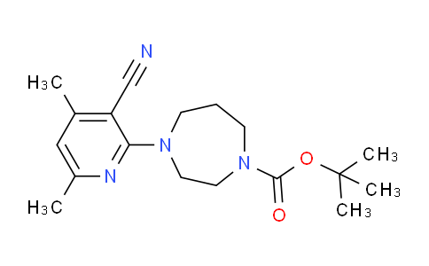 CAS No. 946385-36-0, tert-Butyl 4-(3-cyano-4,6-dimethylpyridin-2-yl)-1,4-diazepane-1-carboxylate