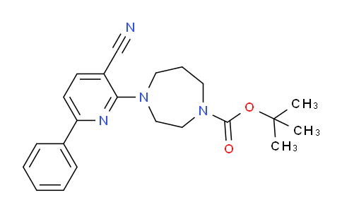 CAS No. 946385-42-8, tert-Butyl 4-(3-cyano-6-phenylpyridin-2-yl)-1,4-diazepane-1-carboxylate
