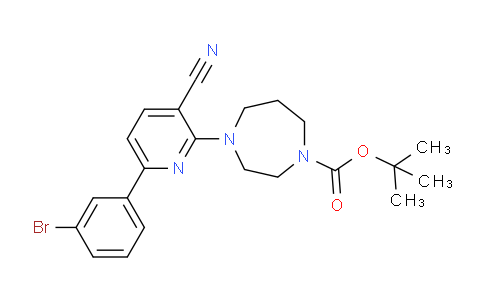 CAS No. 946385-54-2, tert-Butyl 4-(6-(3-bromophenyl)-3-cyanopyridin-2-yl)-1,4-diazepane-1-carboxylate