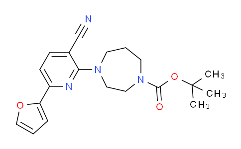 DY713353 | 946385-66-6 | tert-Butyl 4-(3-cyano-6-(furan-2-yl)pyridin-2-yl)-1,4-diazepane-1-carboxylate