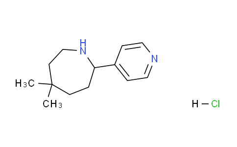 CAS No. 1346598-21-7, 5,5-Dimethyl-2-(pyridin-4-yl)azepane hydrochloride