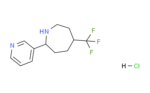CAS No. 1346599-46-9, 2-(Pyridin-3-yl)-5-(trifluoromethyl)azepane hydrochloride
