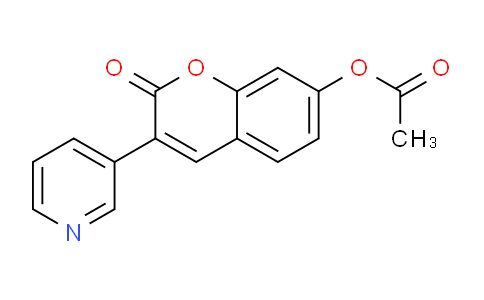 CAS No. 52924-34-2, 2-Oxo-3-(pyridin-3-yl)-2H-chromen-7-yl acetate
