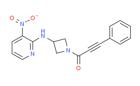 CAS No. 833452-27-0, 1-(3-((3-Nitropyridin-2-yl)amino)azetidin-1-yl)-3-phenylprop-2-yn-1-one