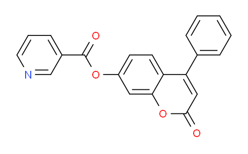 CAS No. 64836-32-4, 2-Oxo-4-phenyl-2H-chromen-7-yl nicotinate
