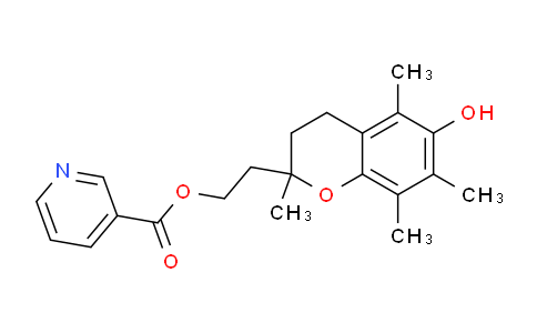 CAS No. 104568-55-0, 2-(6-Hydroxy-2,5,7,8-tetramethylchroman-2-yl)ethyl nicotinate