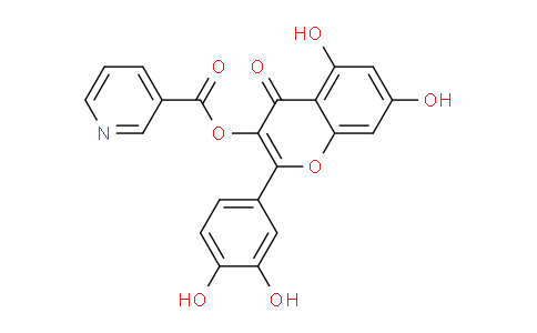 CAS No. 1556-70-3, 2-(3,4-Dihydroxyphenyl)-5,7-dihydroxy-4-oxo-4H-chromen-3-yl nicotinate