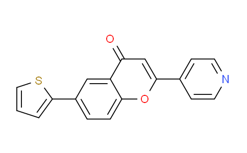 CAS No. 652138-04-0, 2-(Pyridin-4-yl)-6-(thiophen-2-yl)-4H-chromen-4-one