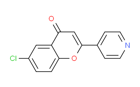 CAS No. 2110-28-3, 6-Chloro-2-(pyridin-4-yl)-4H-chromen-4-one