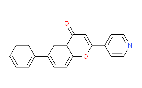 CAS No. 652138-03-9, 6-Phenyl-2-(pyridin-4-yl)-4H-chromen-4-one
