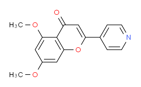 CAS No. 6344-93-0, 5,7-Dimethoxy-2-(pyridin-4-yl)-4H-chromen-4-one