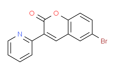 CAS No. 958-58-7, 6-Bromo-3-(pyridin-2-yl)-2H-chromen-2-one