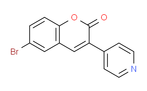 CAS No. 67210-65-5, 6-Bromo-3-(pyridin-4-yl)-2H-chromen-2-one