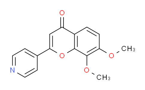 CAS No. 6622-58-8, 7,8-Dimethoxy-2-(pyridin-4-yl)-4H-chromen-4-one