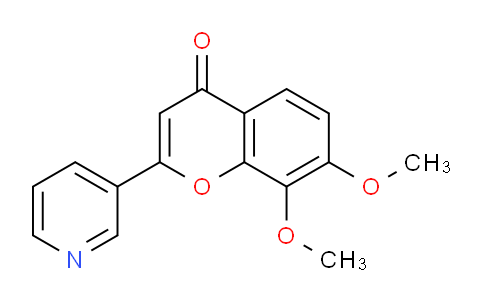 CAS No. 6622-57-7, 7,8-Dimethoxy-2-(pyridin-3-yl)-4H-chromen-4-one