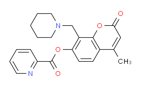 MC713473 | 10550-23-9 | 4-Methyl-2-oxo-8-(piperidin-1-ylmethyl)-2H-chromen-7-yl picolinate