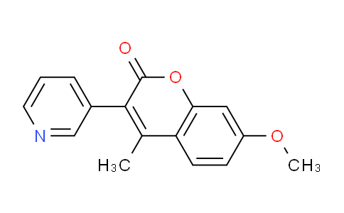 CAS No. 844-01-9, 7-Methoxy-4-methyl-3-(pyridin-3-yl)-2H-chromen-2-one