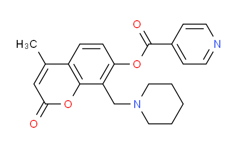 CAS No. 10550-22-8, 7-Hydroxy-4-methyl-8-(piperidin-1-ylmethyl)-2H-chromen-2-one isonicotinate