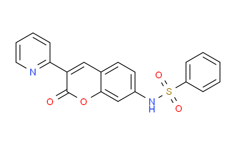 CAS No. 103825-72-5, N-(2-Oxo-3-(pyridin-2-yl)-2H-chromen-7-yl)benzenesulfonamide