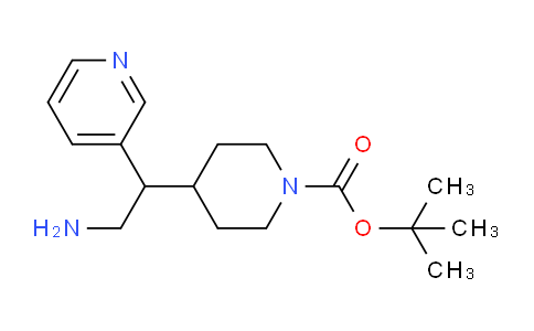 CAS No. 1613731-86-4, tert-butyl 4-(2-amino-1-(pyridin-3-yl)ethyl)piperidine-1-carboxylate