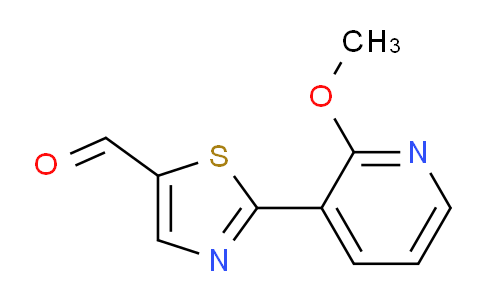 CAS No. 1858140-36-9, 2-(2-methoxypyridin-3-yl)thiazole-5-carbaldehyde