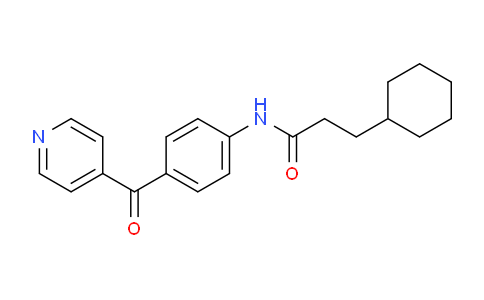 CAS No. 676613-26-6, 3-Cyclohexyl-N-(4-isonicotinoylphenyl)propanamide