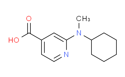 CAS No. 1019350-43-6, 2-(Cyclohexyl(methyl)amino)isonicotinic acid