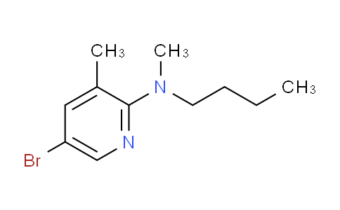 CAS No. 1220036-14-5, 5-Bromo-N-butyl-N,3-dimethylpyridin-2-amine