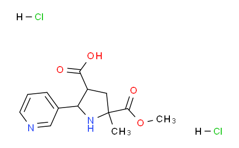 CAS No. 1177765-79-5, 5-(Methoxycarbonyl)-5-methyl-2-(pyridin-3-yl)pyrrolidine-3-carboxylic acid dihydrochloride