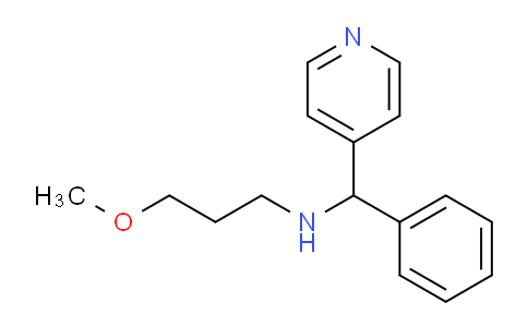 CAS No. 1185297-44-2, 3-Methoxy-N-(phenyl(pyridin-4-yl)methyl)propan-1-amine