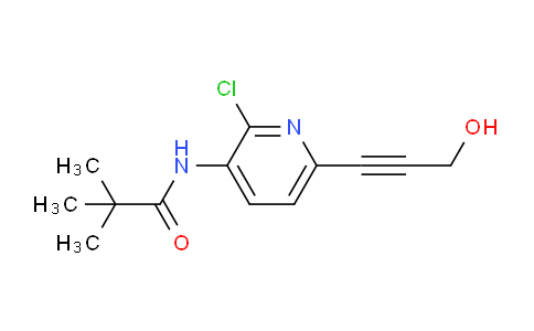 CAS No. 1142192-04-8, N-(2-Chloro-6-(3-hydroxyprop-1-yn-1-yl)pyridin-3-yl)pivalamide