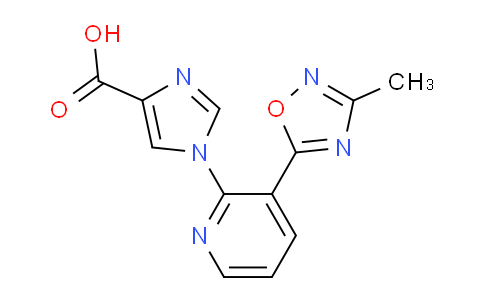 CAS No. 1239851-29-6, 1-[3-(3-Methyl-1,2,4-oxadiazol-5-yl)pyridin-2-yl]-1H-imidazole-4-carboxylic acid
